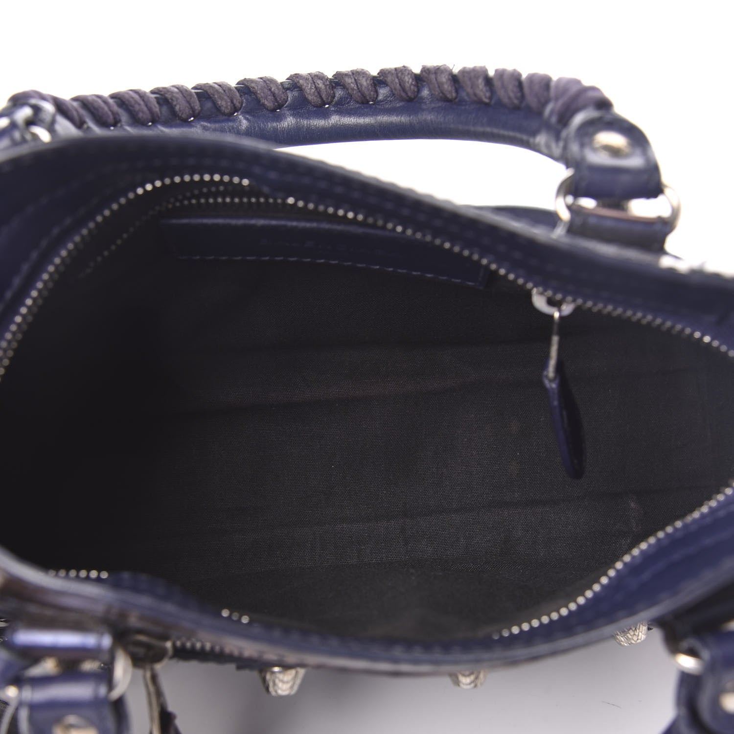 Balenciaga Smooth Calfskin Metallic Patent Giant 12 Silver Hardware Mini City Ultraviolet 5 of 14
