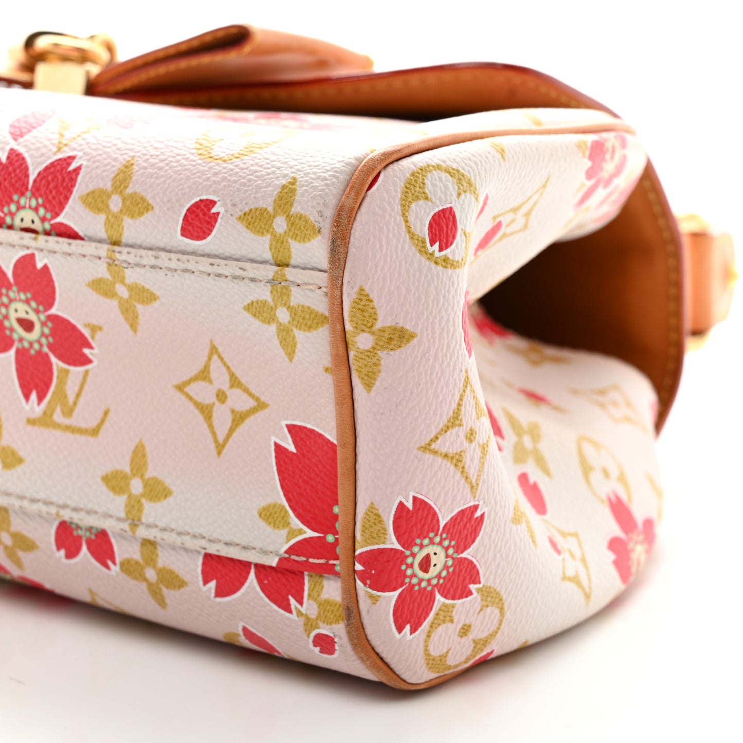 Monogram Cherry Blossom Sac Retro Bag Red