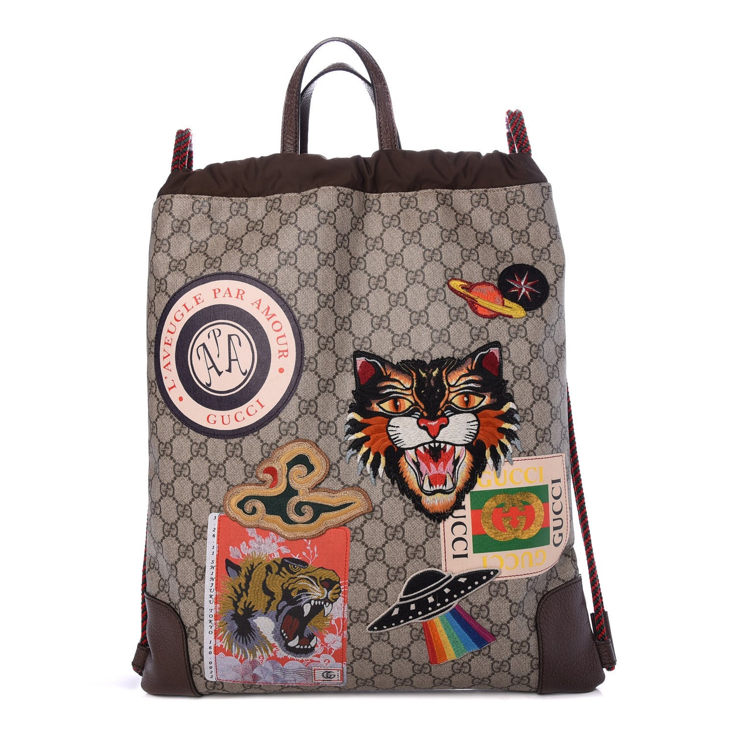 Soft GG Supreme Monogram Courrier Drawstring Backpack