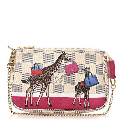 Louis Vuitton Damier Azur 2017 Christmas Animation Mini Pochette Accessories 1 of 7