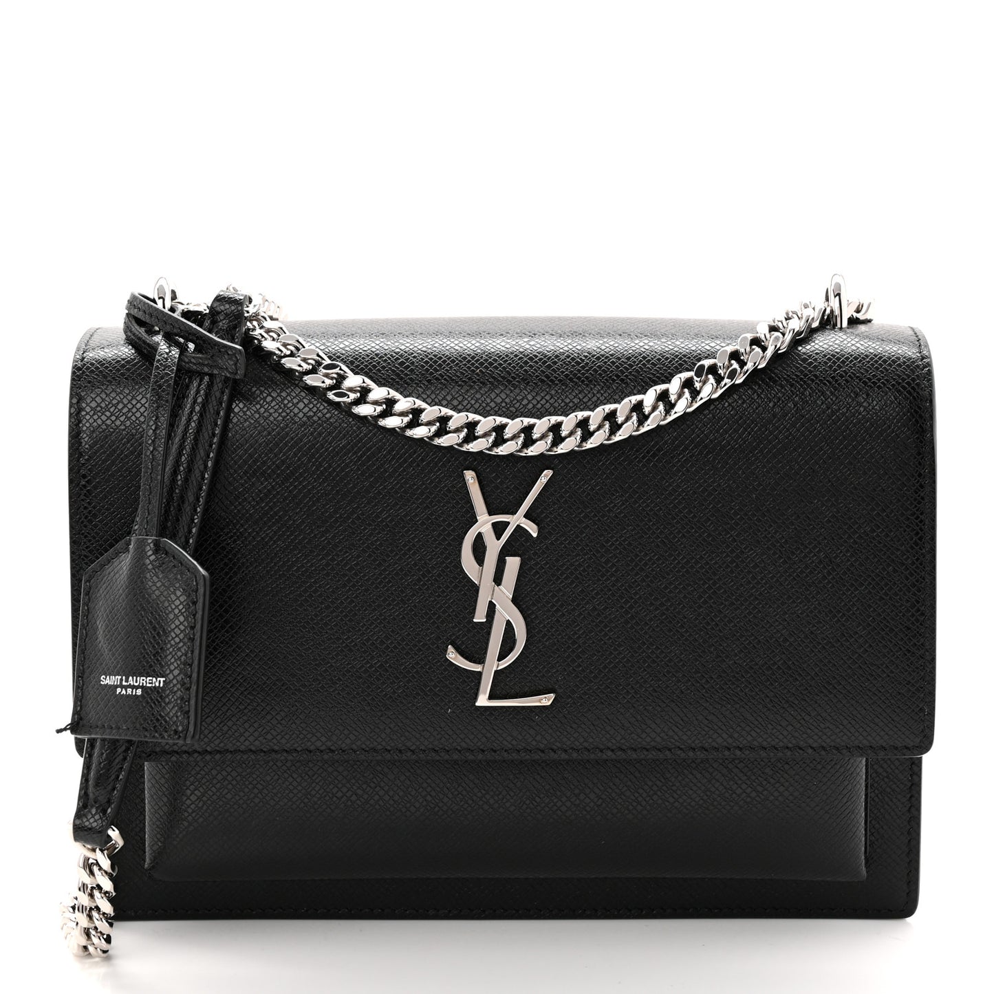 Coated Bark Calfskin Medium Monogram Sunset Black