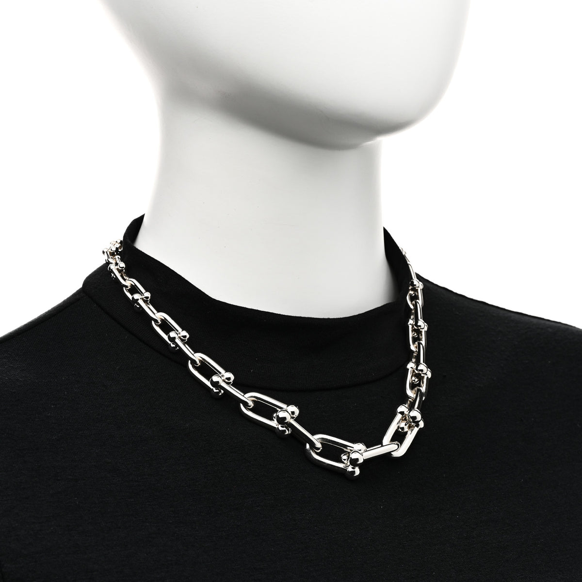 Tiffany Sterling Silver HardWear Graduated Link Necklace 2 of 6