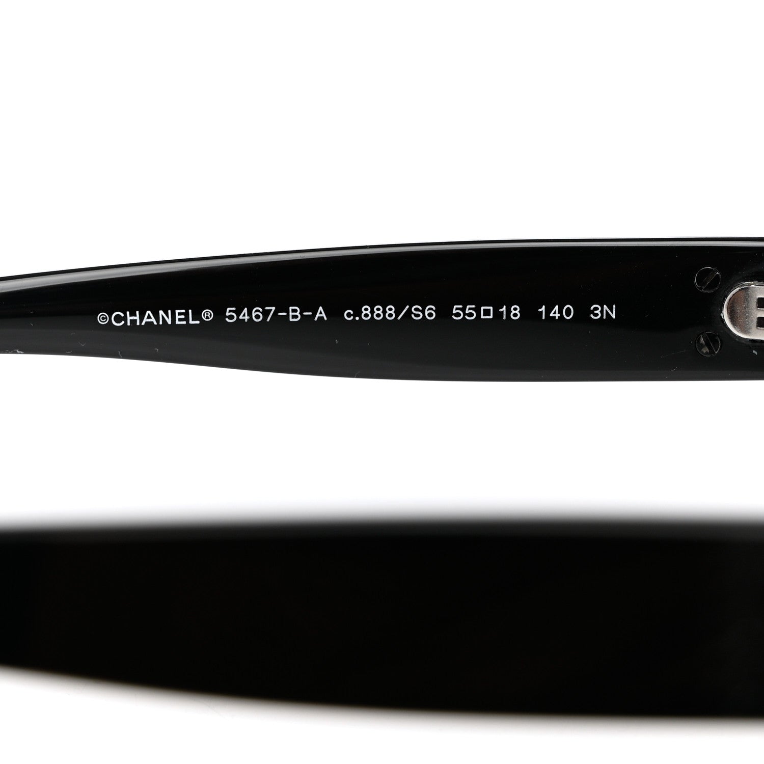 Chanel Acetate Strass Pilot Sunglasses 5467-B-A Black 5 of 9