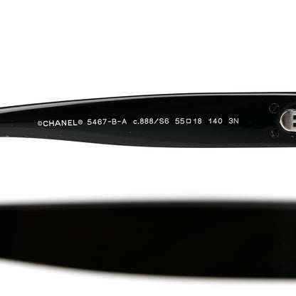 Chanel Acetate Strass Pilot Sunglasses 5467-B-A Black 5 of 9