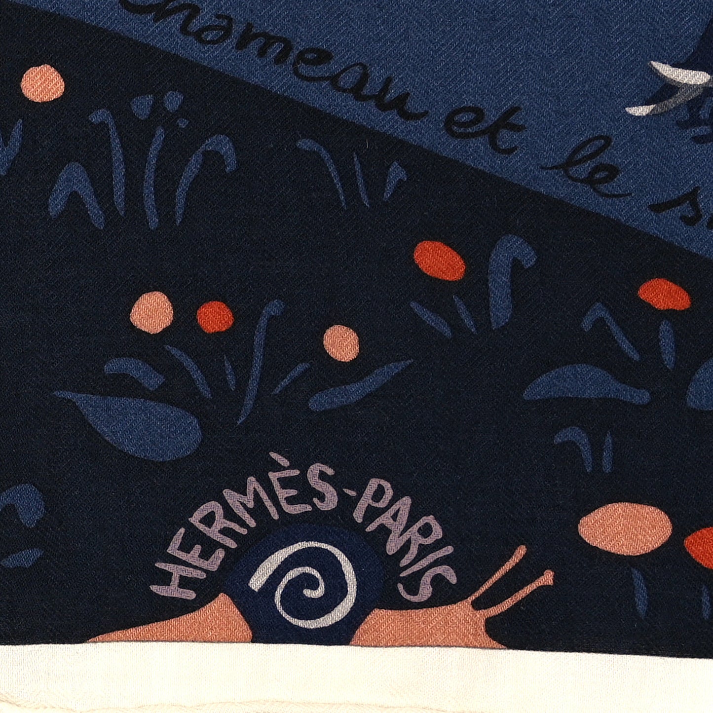 Cashmere Silk Le Livre D'Esope Shawl 140 Marine Vert Beige