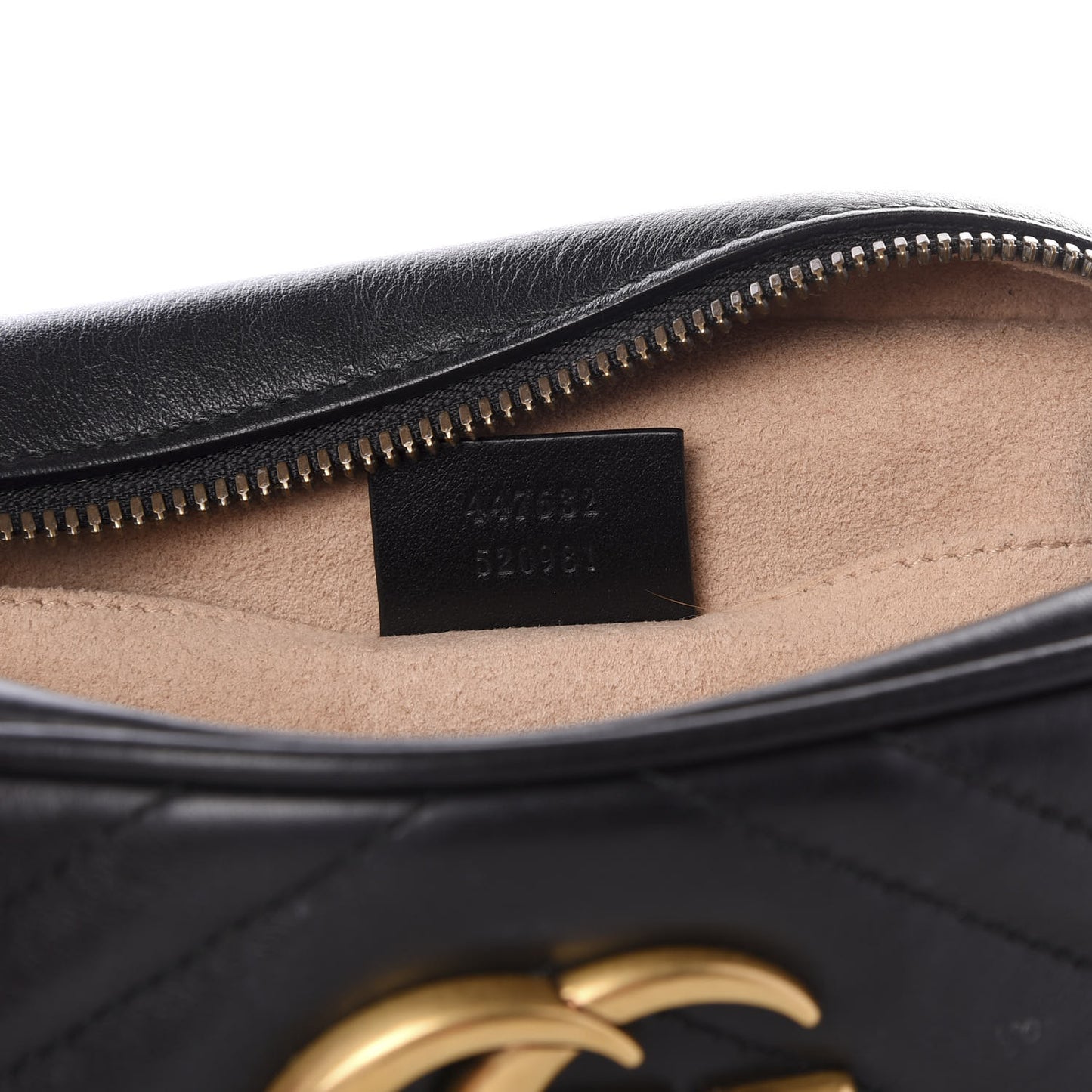 Calfskin Matelasse Small GG Marmont Chain Shoulder Bag Black