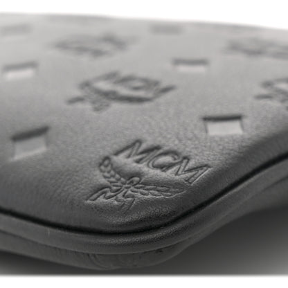 MCM Calfskin Monogram Klara Crossbody Pouch Black 9 of 9