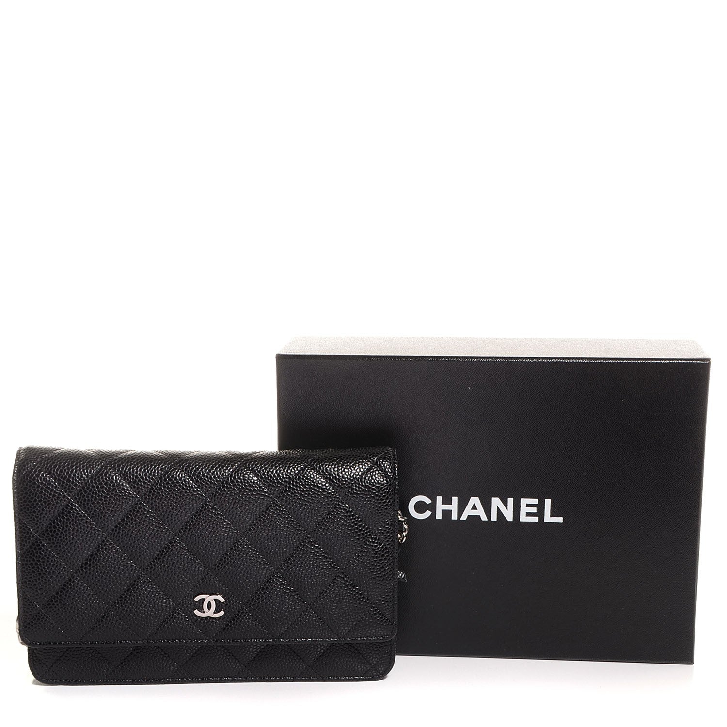 Chanel Caviar Quilted Wallet On Chain WOC Black 5 of 9