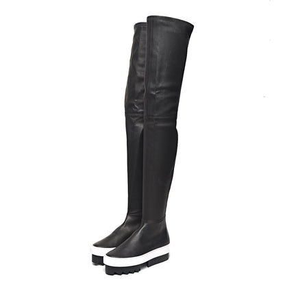 Givenchy Lambskin Platform Over The Knee Boots 37.5 Black 3 of 17