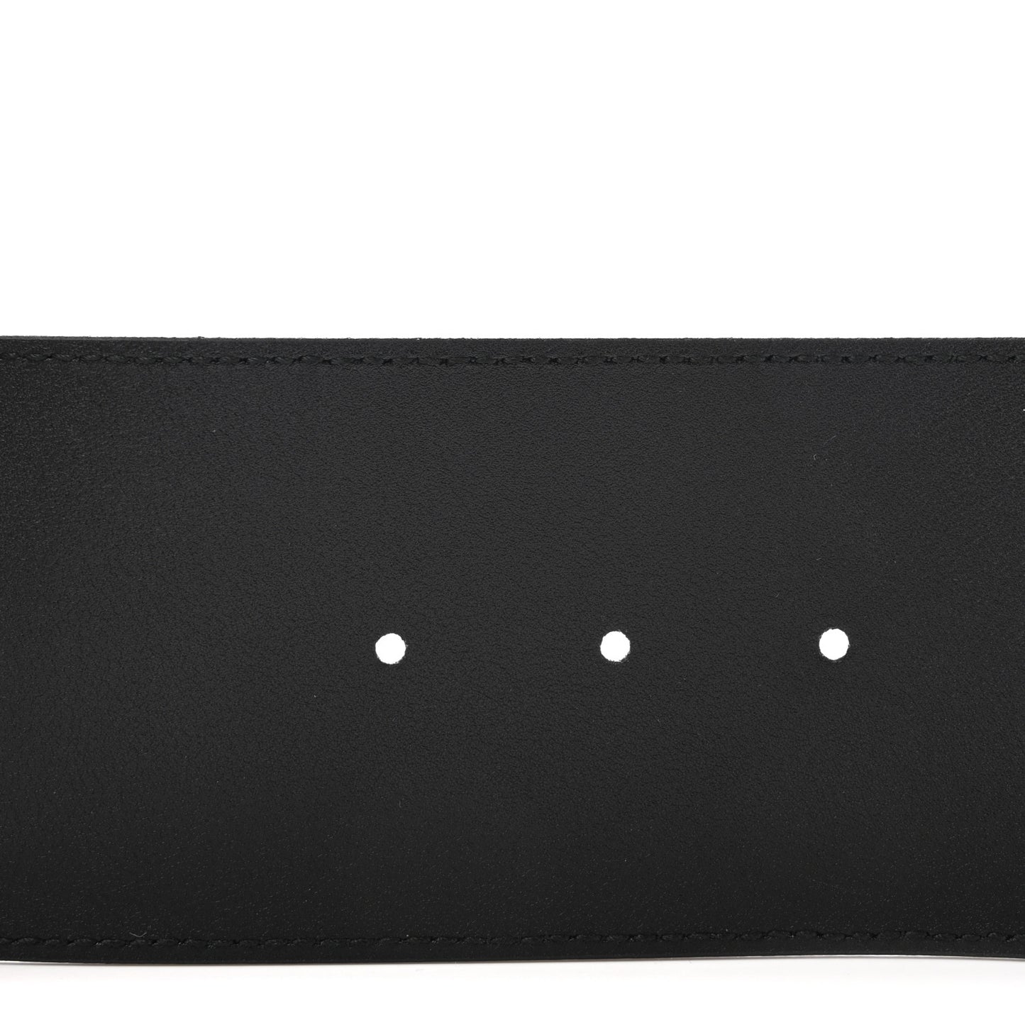 Moon Calfskin Pearl Double G 70mm Belt 85 34 Black Cream