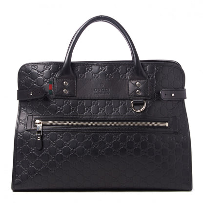 Gucci Guccissima Web Briefcase Black 1 of 8