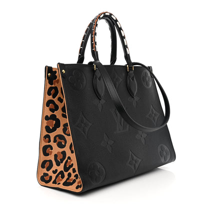 Louis Vuitton Empreinte Monogram Giant Wild At Heart Onthego MM Black 3 of 10