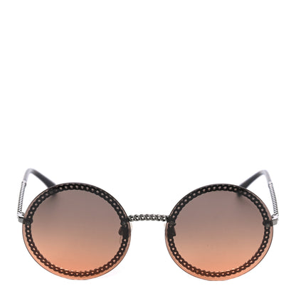 Chanel Metal Chain Round Sunglasses 4245 Brown Gold 5 of 11