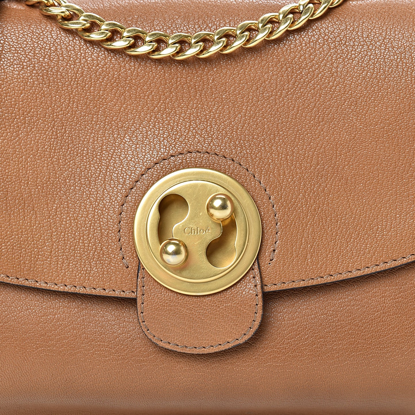 Goatskin Medium Mily Shoulder Bag Caramel