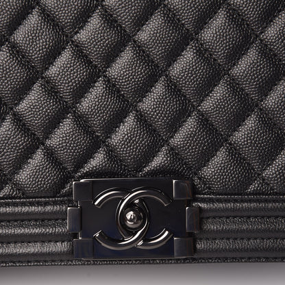 Chanel Caviar Quilted New Medium Boy Flap So Black 10 of 11