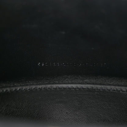 Balenciaga Shiny Calfskin Crocodile Embossed Hourglass Top Handle Bag XS Black 7 of 10