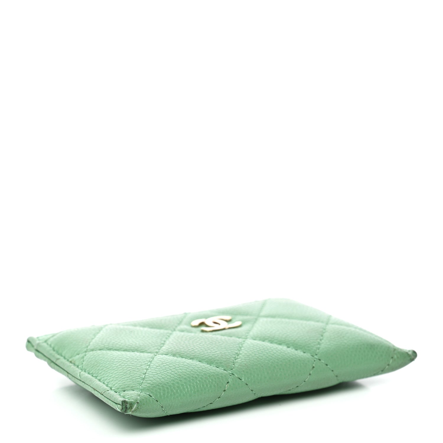 Chanel Caviar Quilted Card Holder Green 4 of 12