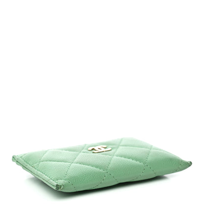 Chanel Caviar Quilted Card Holder Green 4 of 12