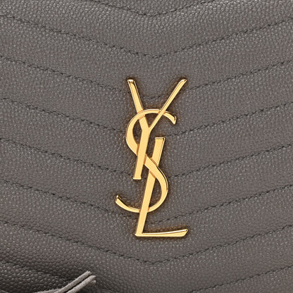 Saint Laurent Grain De Poudre Matelasse Monogram Mini Lou Camera Bag Fog 8 of 10
