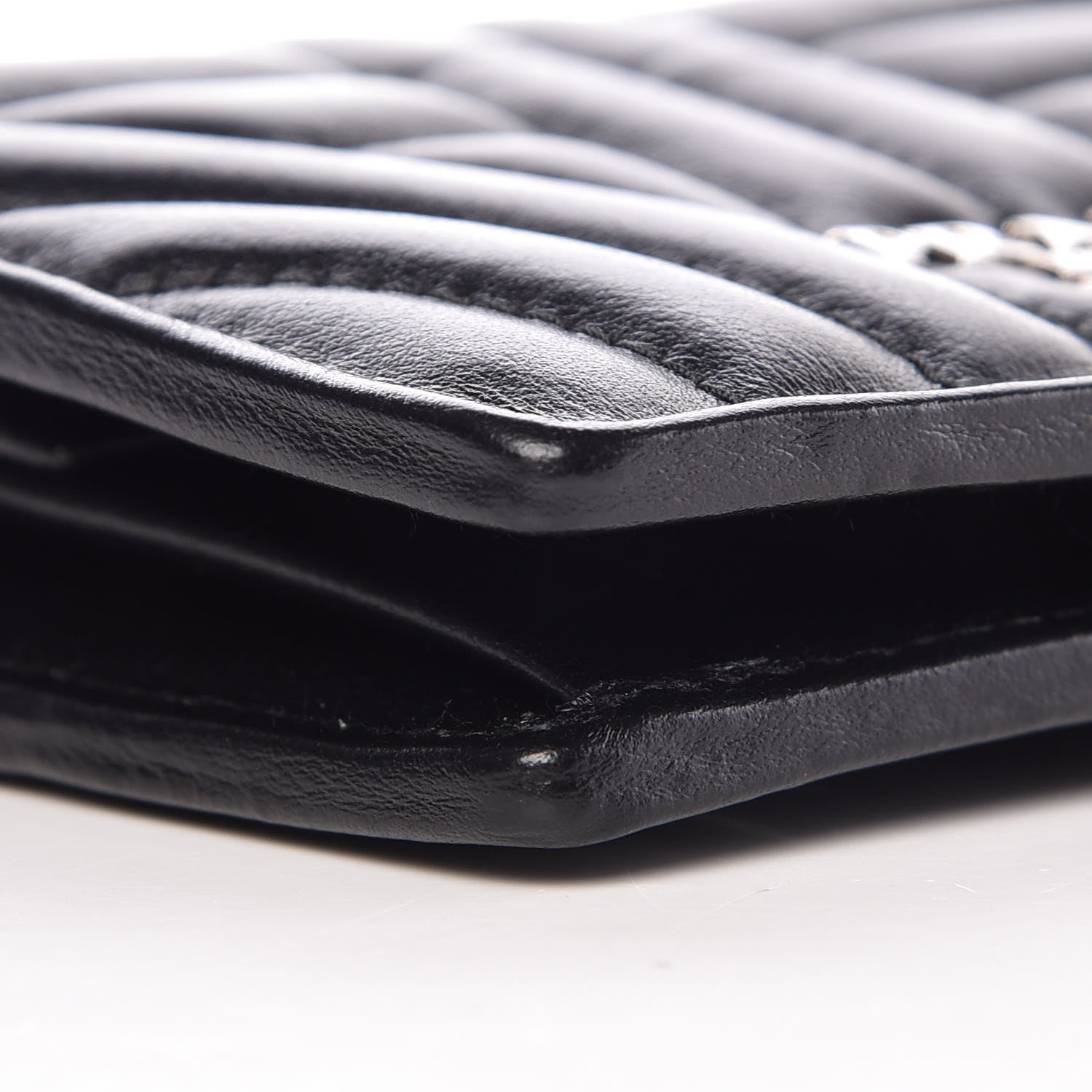 Prada Soft Calfskin Impunture Diagramme Wallet Black 8 of 10