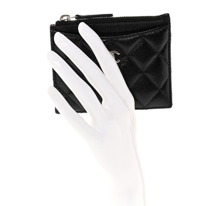 Chanel Caviar Quilted CC Zip Card Holder Black 2 of 8
