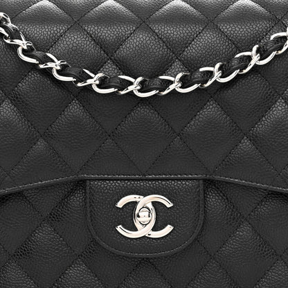 Chanel Caviar Quilted Jumbo Double Flap Black 8 of 12