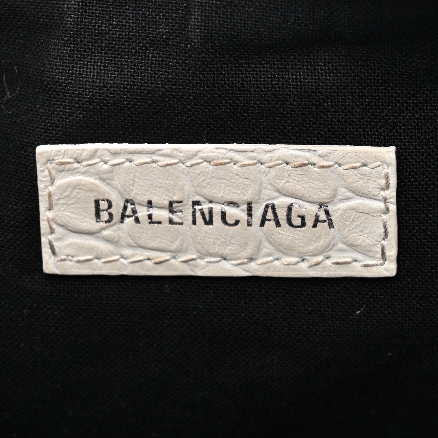 Balenciaga Extra Supple Calfskin Crocodile Embossed Le Cagole Shoulder Bag XS Optic White 7 of 11