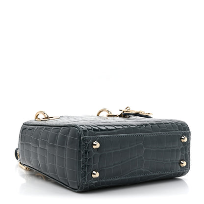 Christian Dior Alligator Mini Lady Dior Blue 4 of 11