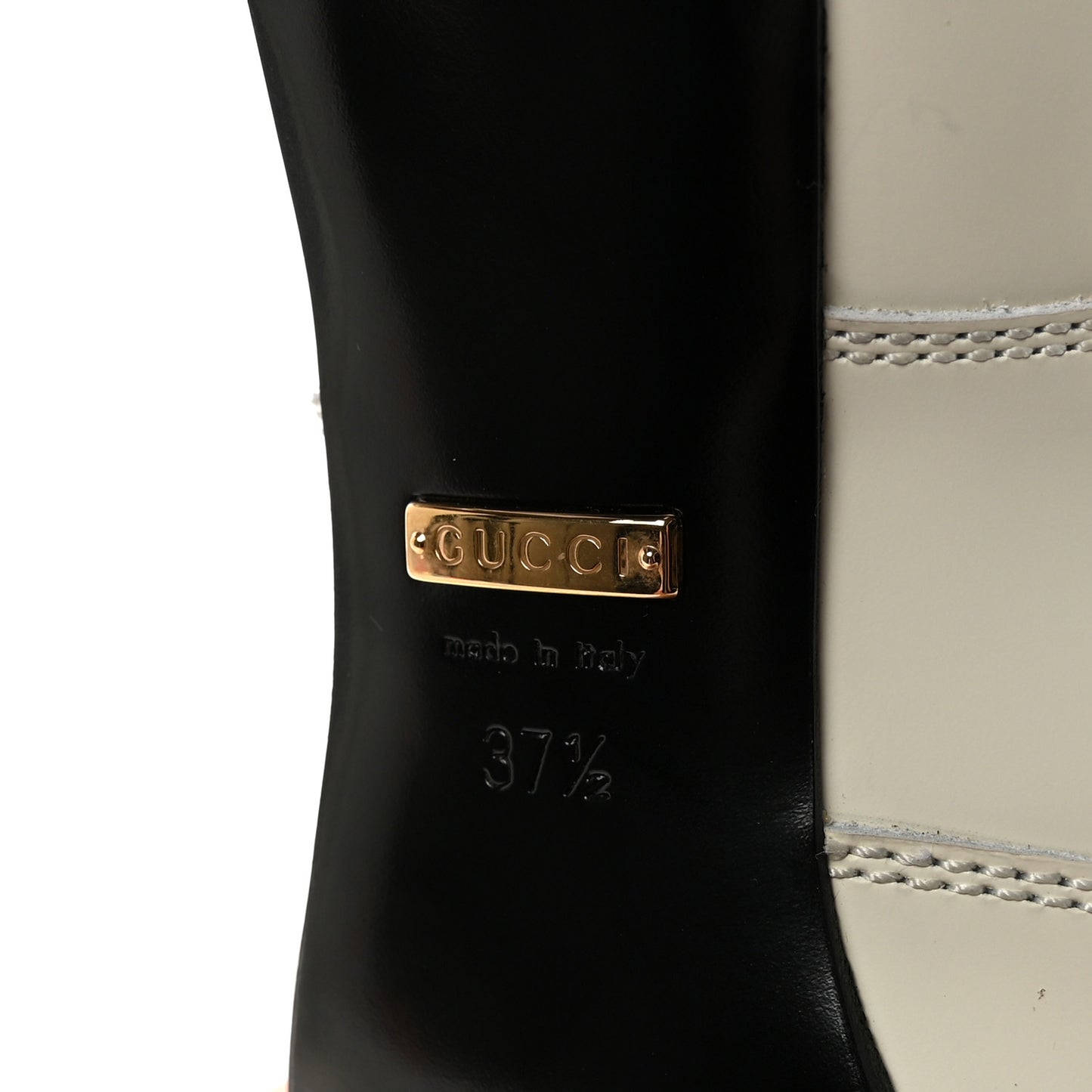 Cordovan Lux Ankle Booties 37.5 Dusty White Black