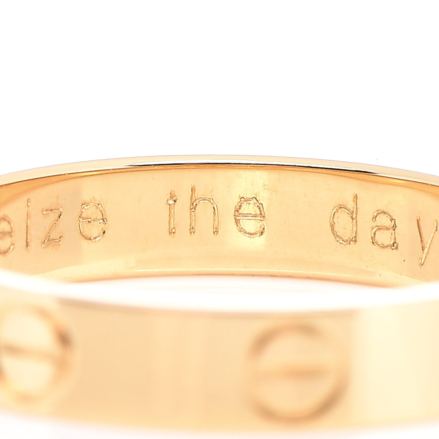18K Yellow Gold 3.5mm LOVE Wedding Band Ring 54 6.75