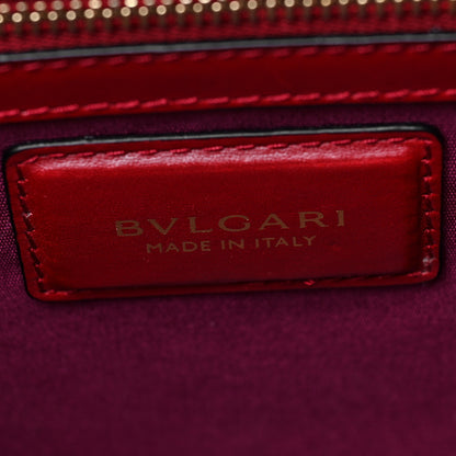 Bulgari Calfskin Serpenti Forever Top Handle Red 7 of 10