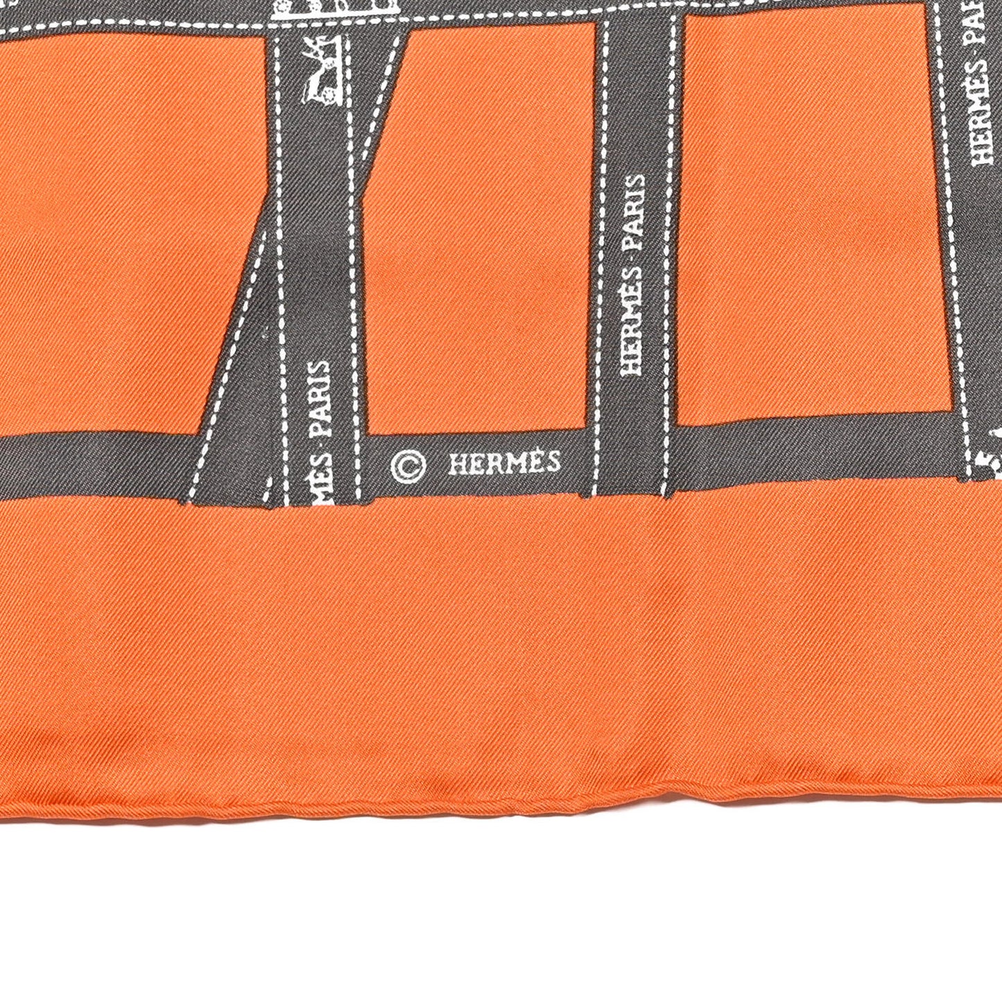 Silk Bolduc Scarf Orange