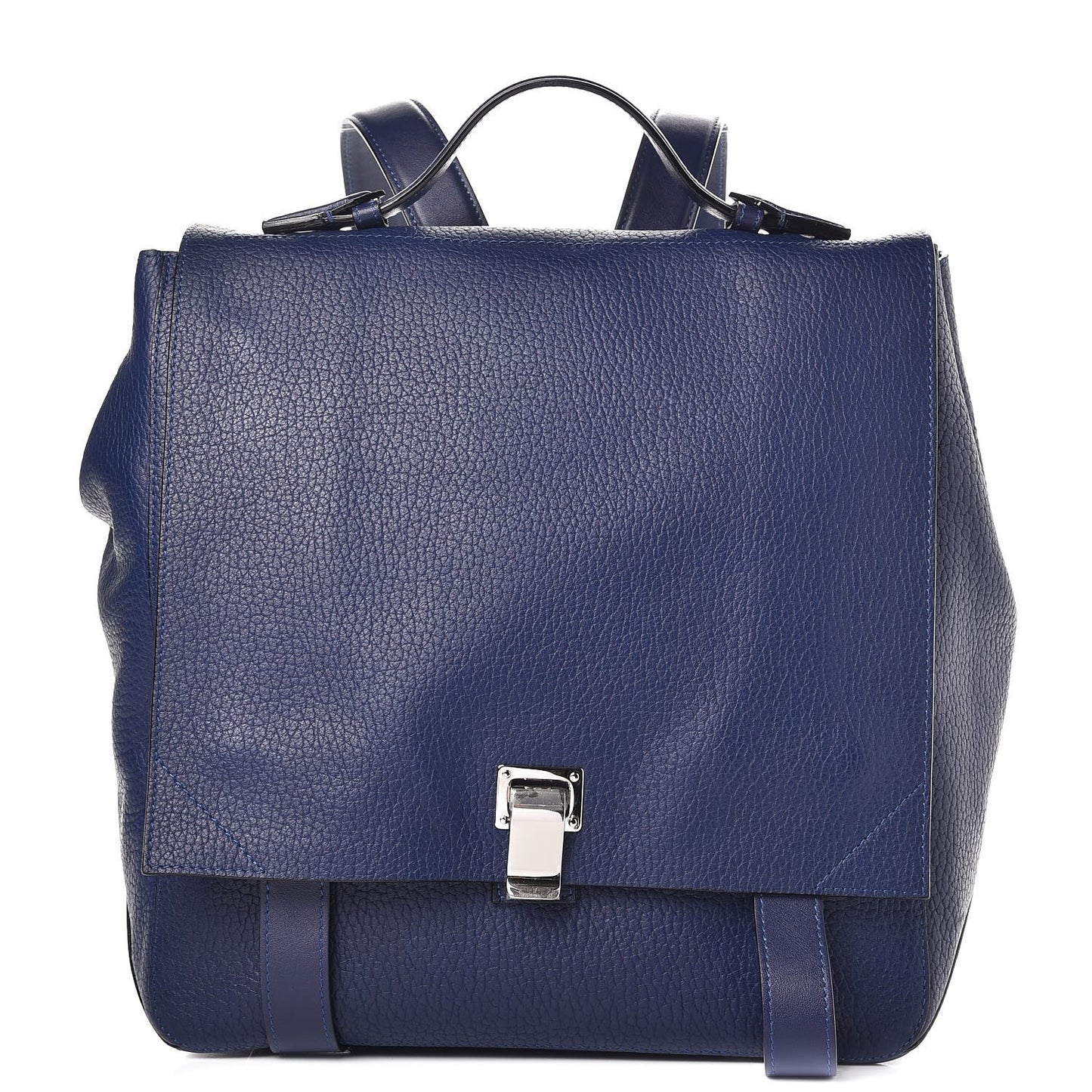 Pebbled Calfskin PS Courier Backpack True Navy