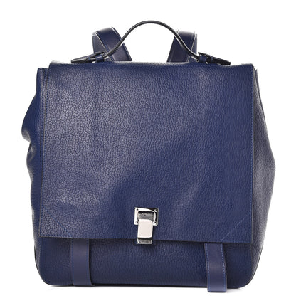 Proenza Schouler Pebbled Calfskin PS Courier Backpack True Navy 1 of 7