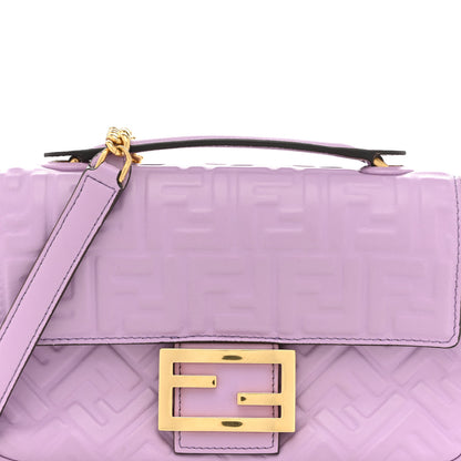 Fendi Nappa FF Embossed Small Midi Chain Baguette Violetta 8 of 15