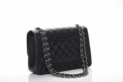 Chanel Caviar Quilted Jumbo Double Flap Black 3 of 9