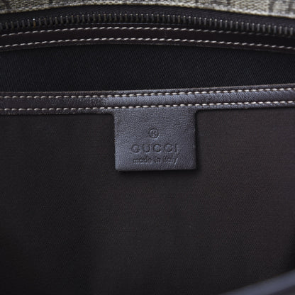 Gucci GG Supreme Monogram Medium Zippered Shopping Tote Dark Brown 6 of 11