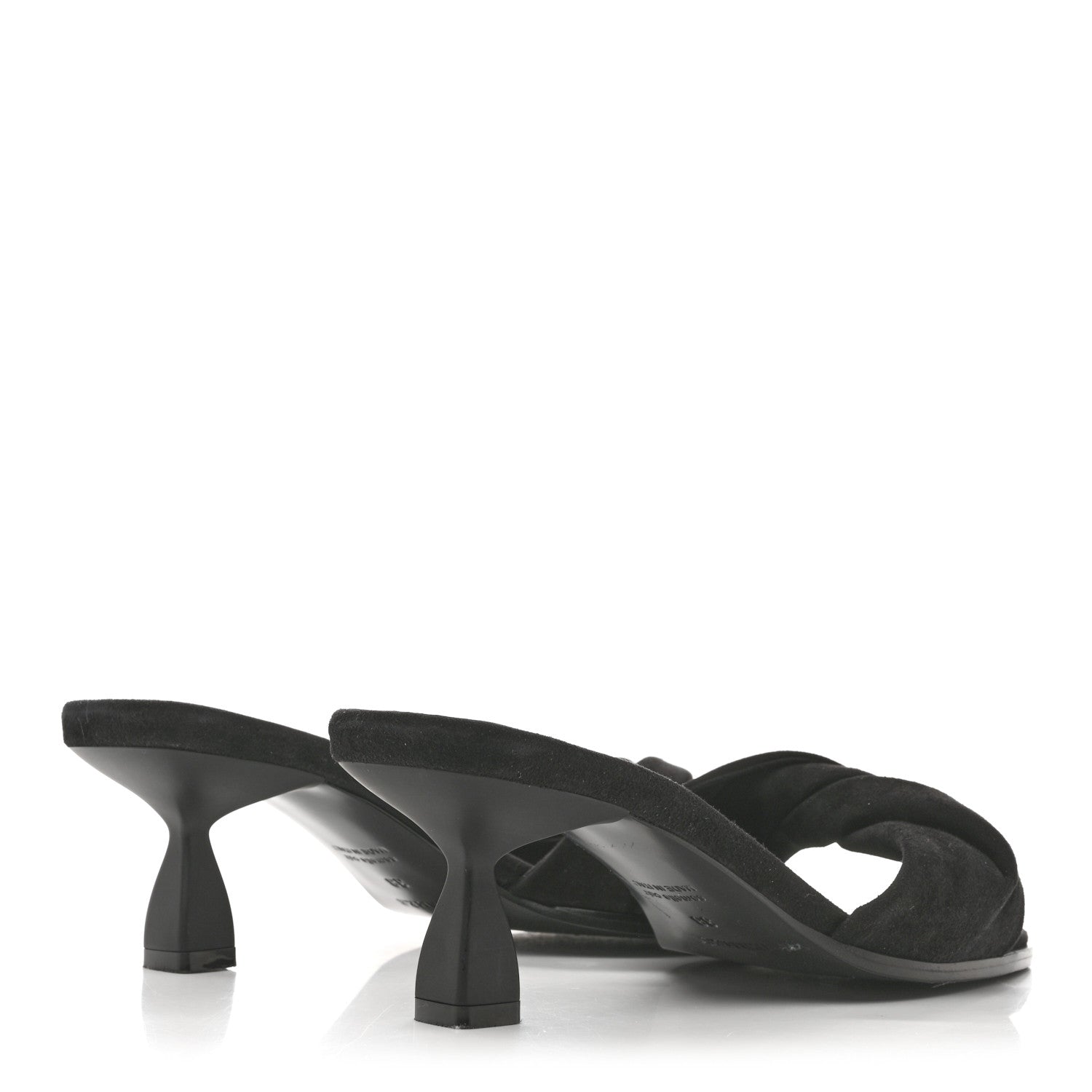 Hermes Suede Goatskin Giny 55 Sandals 38 Black 5 of 10