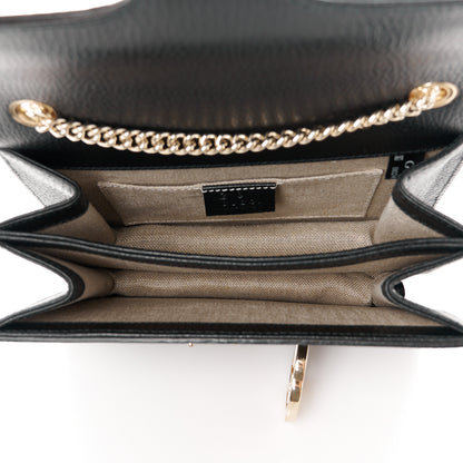 Gucci Dollar Calfskin Small Interlocking G Shoulder Bag Black 5 of 11