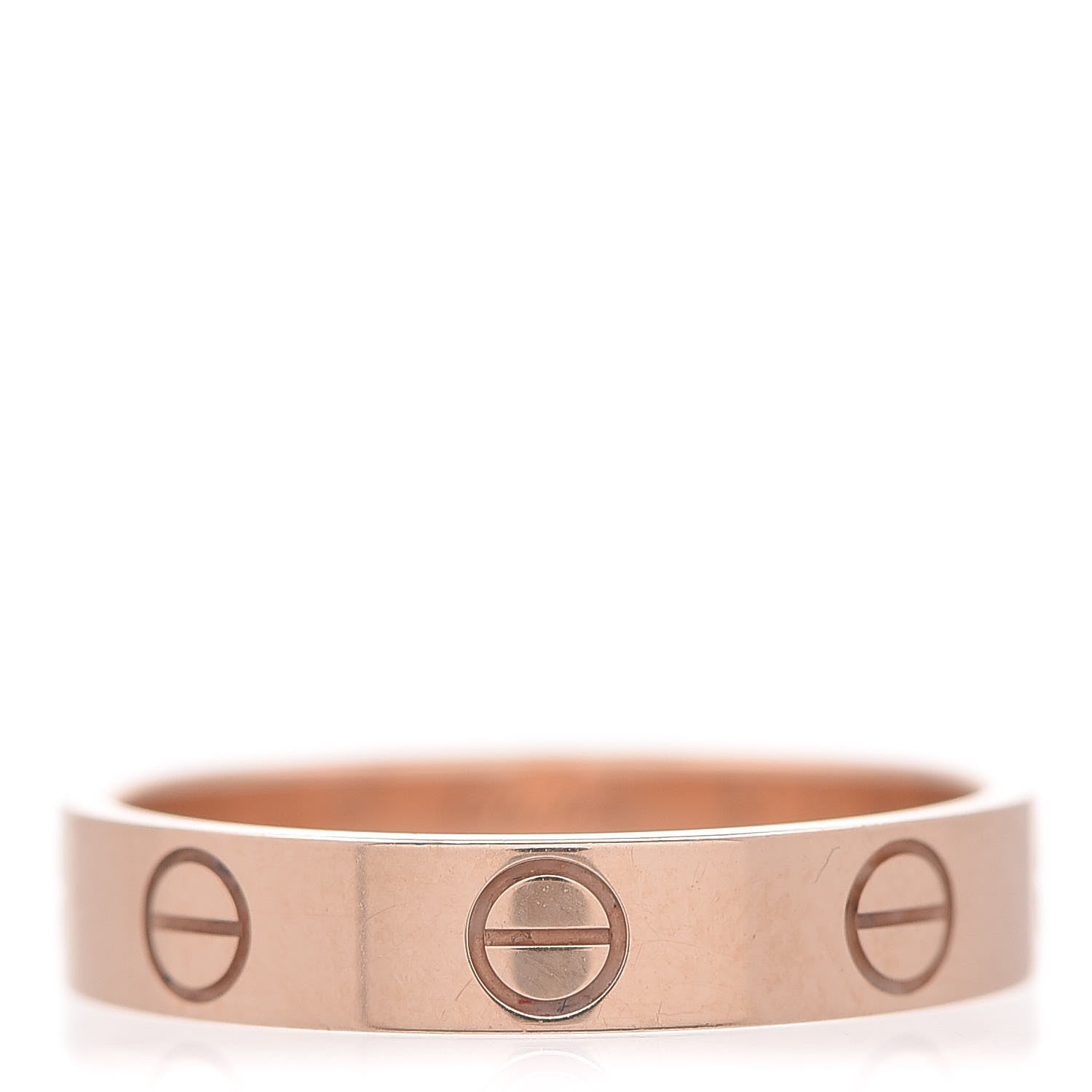 Cartier 18K Pink Gold 4mm LOVE Wedding Band Ring 51 5.75 1 of 6