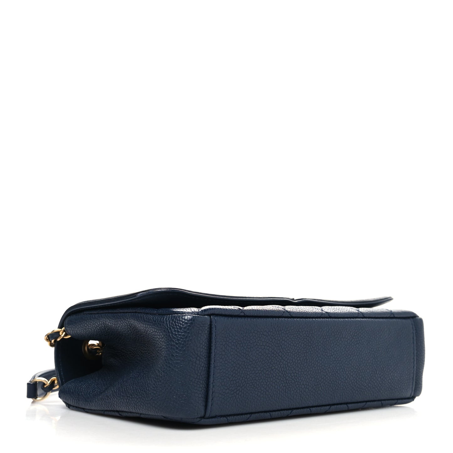 Caviar Quilted Small CC Filigree Flap Navy