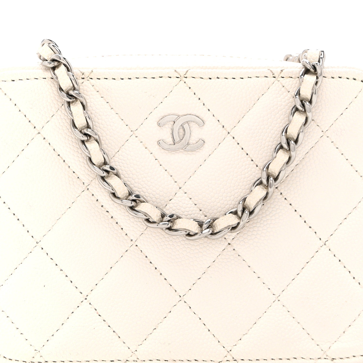 Chanel Caviar Quilted Camera Bag White 8 of 14