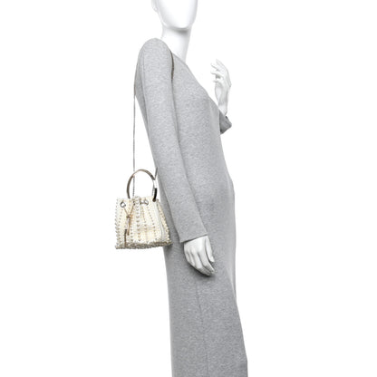 Jimmy Choo Satin Pearl Embellished Bon Bon Bag Ivory 4 of 21