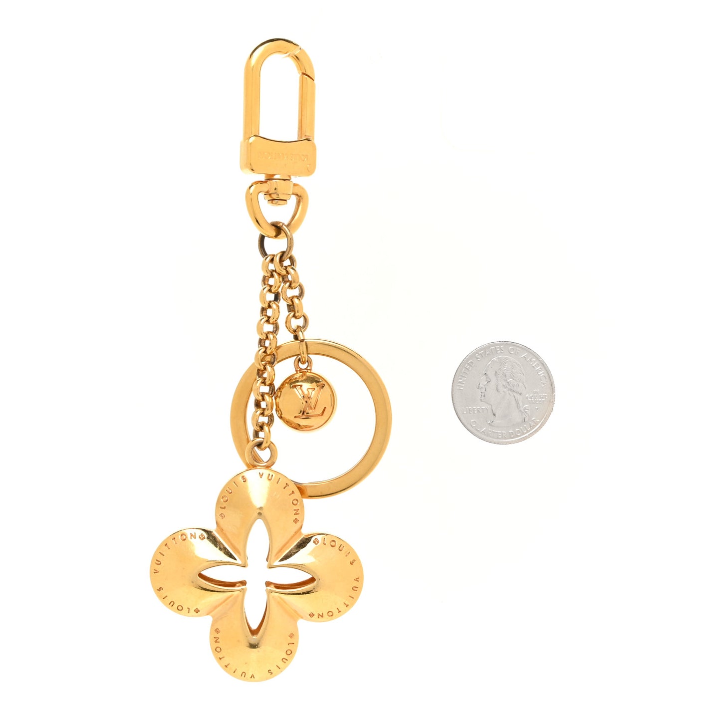 Metal Eclipse Bag Charm Key Holder Gold