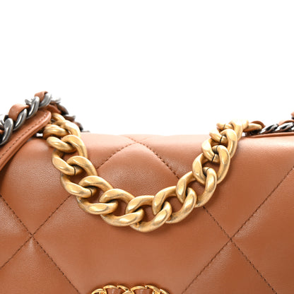Chanel Lambskin Quilted Medium Chanel 19 Flap Brown 8 of 10