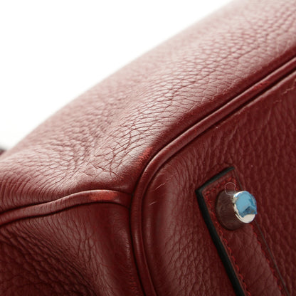 Hermes Taurillon Clemence Birkin 35 Rouge H 12 of 29