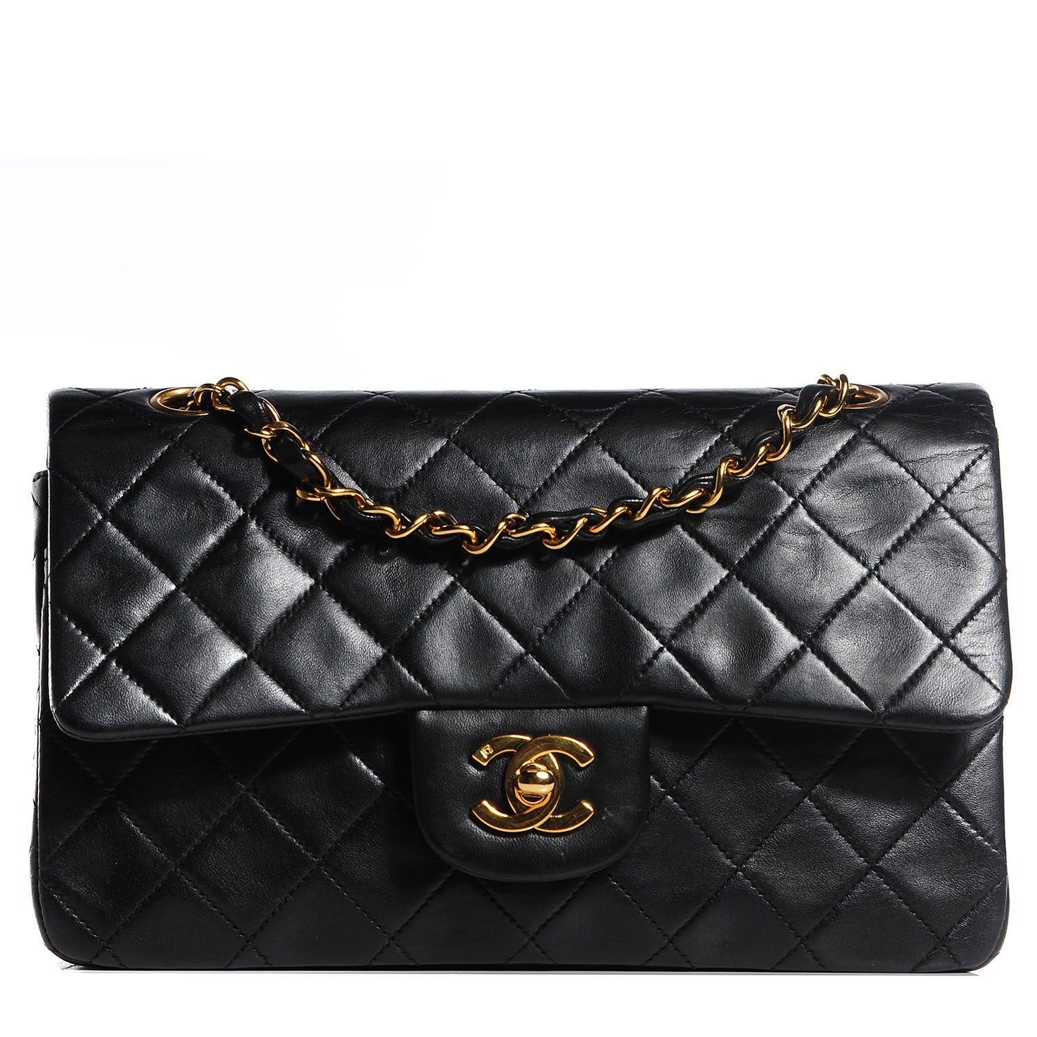 Chanel Lambskin Quilted Small Double Flap Black 1 of 9