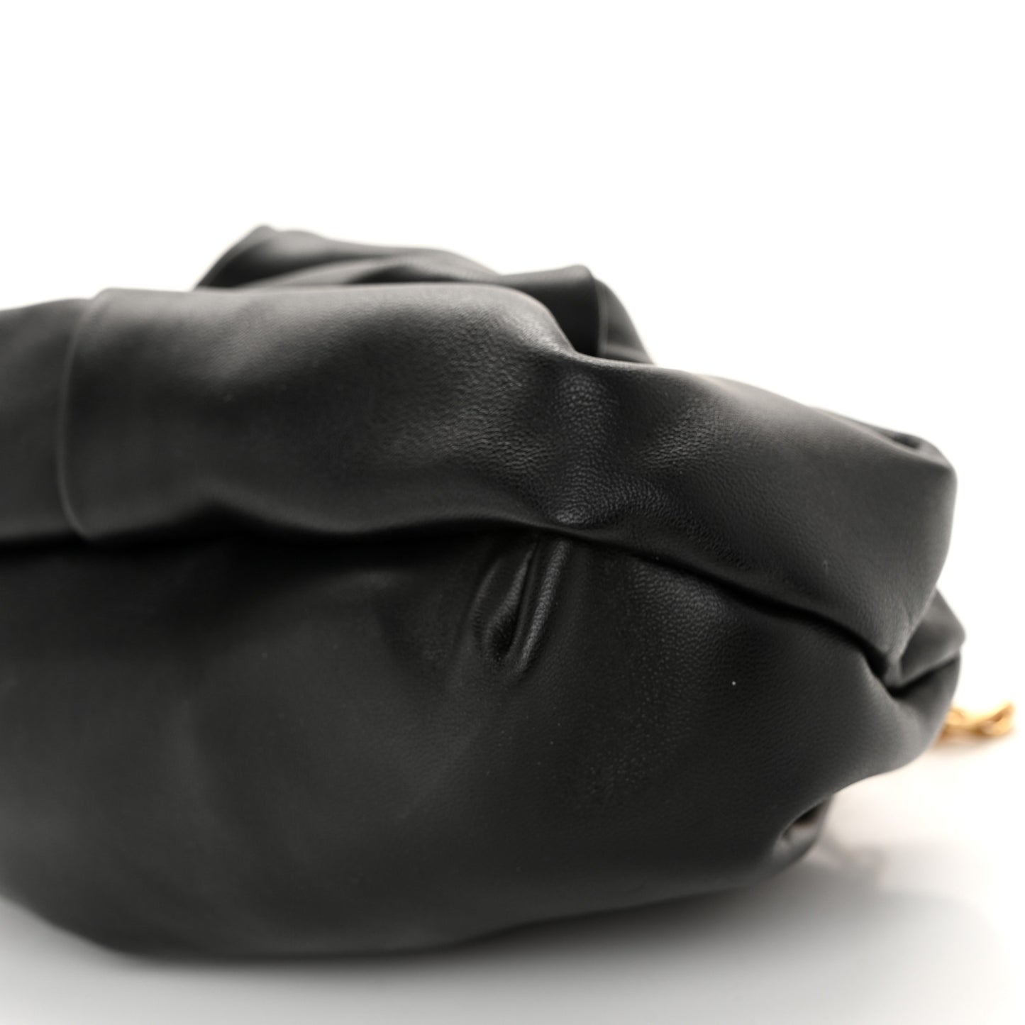 Smooth Calfskin Rose Clutch Black