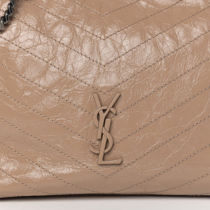 Saint Laurent Crinkled Calfskin Matelasse Monogram Niki Shoulder Bag Light Taupe 8 of 8