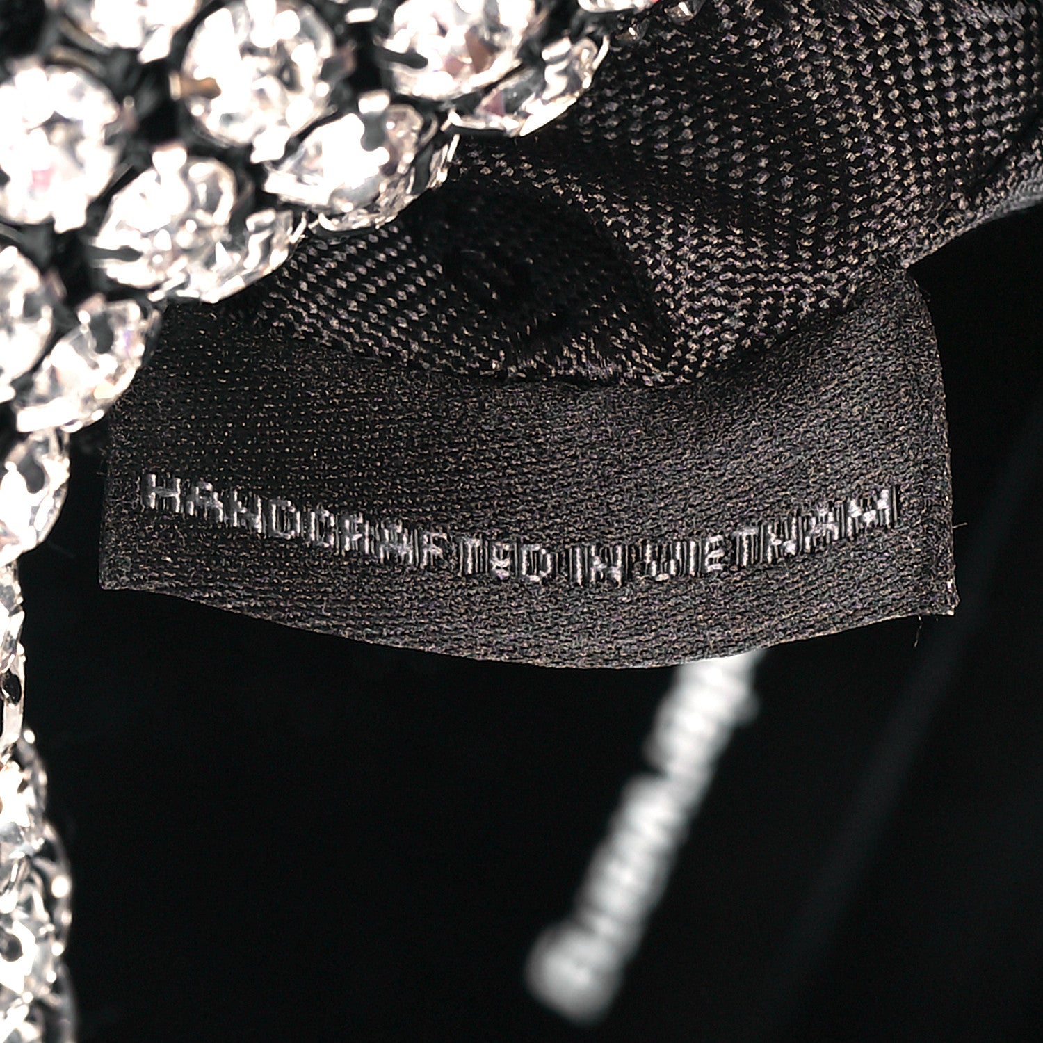 Alexander Wang Mesh Crystal Rhinestone Mini Heiress Pouch Black Silver 7 of 11